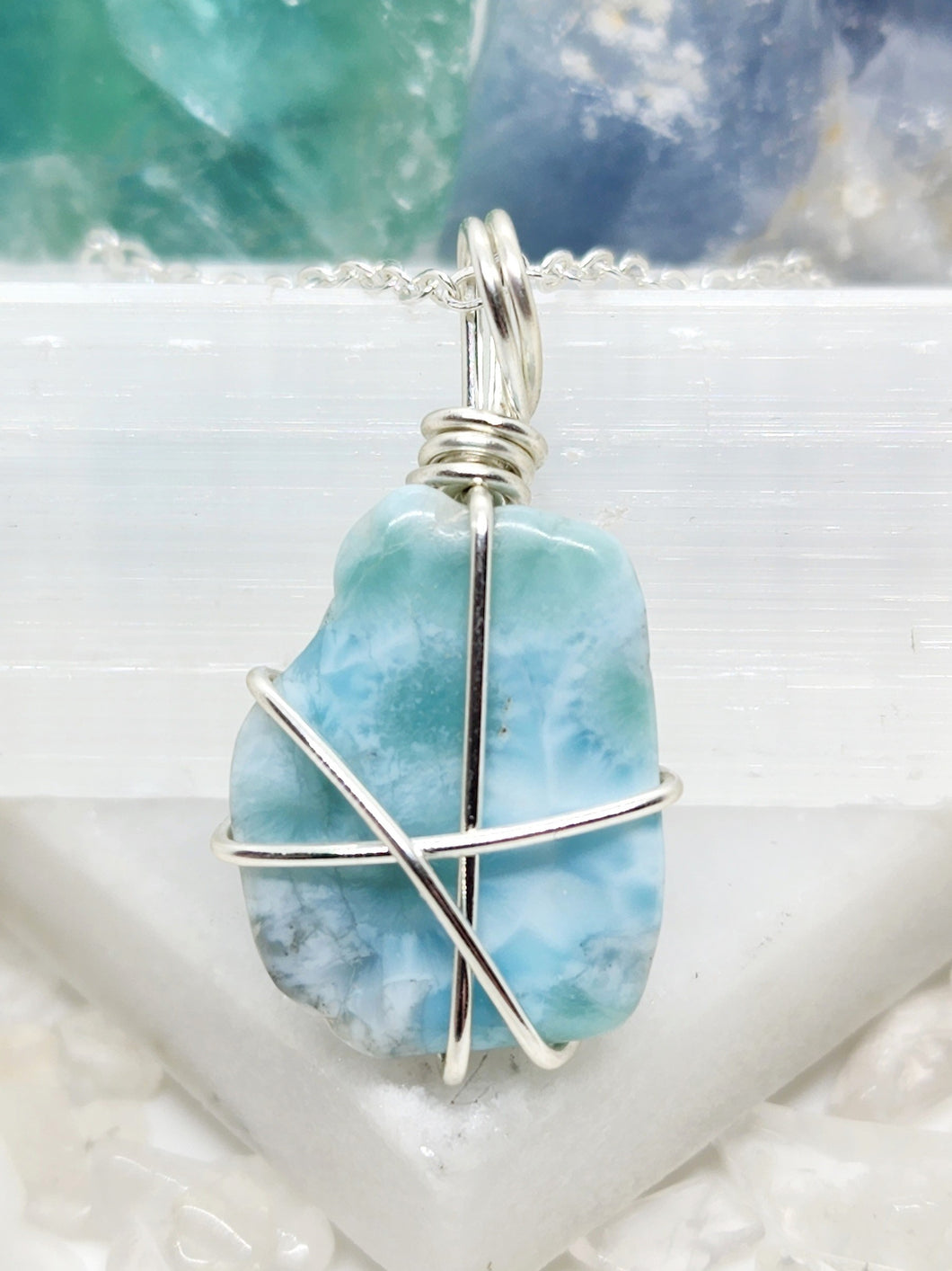  Embrace the soothing energy of Larimar and let it bring tranquility and self-expression into your life