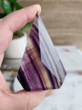 Load image into Gallery viewer, Purple &amp; Yellow Fluorite Faceted Free Form #2
